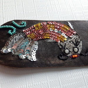 Betsey Johnson coy fish belt Beaded Rare M